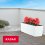 KADAX Rectangular Planter 18.5 x 56 cm, Outdoor Long Plastic Window Box with Insert 10