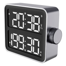 Kökstillbehör Stor LCD Digital Timer, Kökstimer med Dubbla Skärmar, Timer för Inomhusstudier, Sovrum, Sängbord, Skrivbord