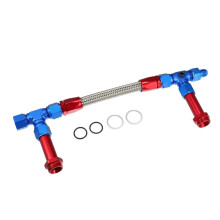 4150 Carburetor Fuel Kit 8AN Dual Feed Fuel to 7/8inch Braided Dual Inlet Fuel Kit for Holley