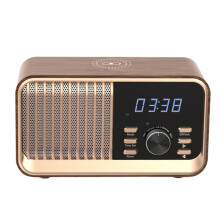Alarm Clock Radio with Fast Wireless Charging, 5.3/FM Radio/USB Port/TF Card/Aux in,8W Stereo Sound Speaker