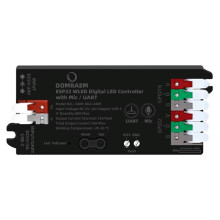 DOMRAEM ESP32 WLED Addressable LED Strip Controller USB-C5V/5A WS2811/2814 /2805 Voice Control Mic UART-0.5W Standby