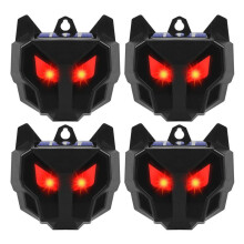 Solar Nocturnal Animal Repeller Outdoor Deterrent with Red Lights, Wild Animals Repellent 4 Pack