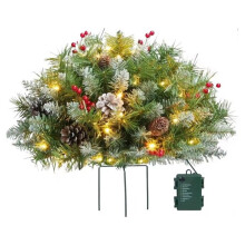 Urna Navideña para Exteriores, Maceta Iluminada con Trípode, Decoración Navideña para Reuniones Familiares y Jardín B