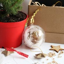 48 Balls/Batch DIY 80mm Christmas Tree Hanging Transparent Transparent Plastic Filled Ornament