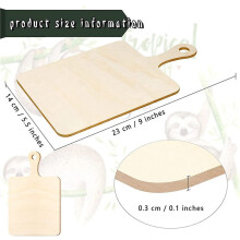 24 Pezzi Nel Bianca Taglieri Nel Legno con Manico Piccolo Tagliere DIY Cucina Domestica Cucina Decorazione Vegetale A