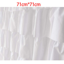 Ruffle Shower Curtain Home Decor Soft Polyester, Decorative Bathroom Accessories Great for Showers and Bathtubs White,71 inch X 71 inch