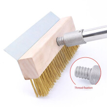 2X Pizza Oven Brush Grill Brush Removable Long Pole Kitchen Restaurant Grill Cleaning Tool