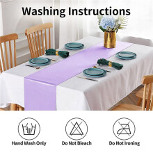 Pack of 10 Satin Table Runner 12x108 Inch Long,Lavender Table Runners for Wedding,Birthday Parties,Banquets Decorations