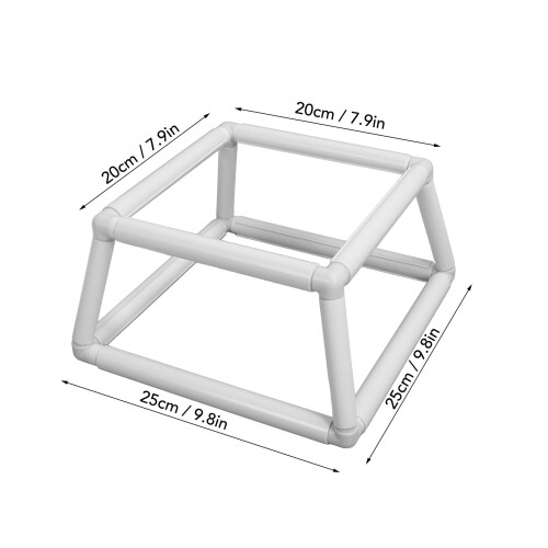 Embroidery Frame Lap Stand Cross Stitch Holder Set, Double Layer, White 1