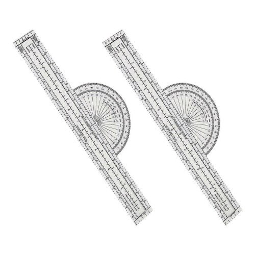 2 Pcs Plotter Plotting Tool Aviation Plotter Charts Air Navigation Plotter Pilot Accessories for Pil 1