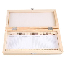 2X Wooden Slide Storage Box, Holds 50 Slides, Microscope Slide Box