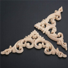 40 Teile/Satz Holz Geschnitzte Ecke Onlay Applique Unlackiert Rahmen Schrank Schrank Aufkleber Für Haus Wohnmöbel Dekoration 15 cm