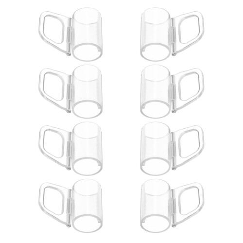 24Pcs Plastic Roller Blind Grip Pulls Window Shade Clips Transparent 1