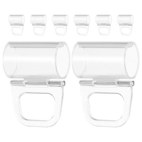 24Pcs Plastic Roller Blind Grip Pulls Window Shade Clips Transparent 2