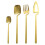 24Pcs Stainless Steel Flatware Cutlery Set Matte Knife Fork Spoon Teaspoon Dining & Kitchen Use Hanging Tableware Set 2