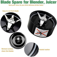 4X Kreuz Klinge Ersatz Teil Kompatibel für Magische Kugel (250 W, MB1001 Series) Blade Edelstahl Magische Kugel Ersatz Teil