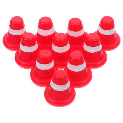 100Pièces Mini Cônes Et Panneaux De Circulation Rouges, Jeux Créatifs 1