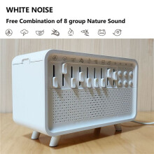 2X Diffuseur D'Arômes et D'Air à Bruit Blanc, Humidificateur avec 8 Niveaux de Bruit Blanc Réglables, Veilleuse, Haut-Parleur