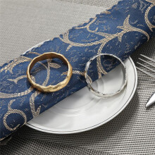 6 Pezzi Portatovaglioli in Metallo Portatovaglioli Set Portatovaglioli Decorazioni da Tavola per Matrimoni, Feste, Ramadan, Banchetti Argento
