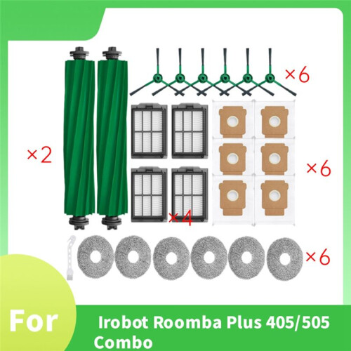For    405 Combo /  505 Combo Vacuum Cleaner Roller Side Brush Mop Pad Filter Dust Bag 1