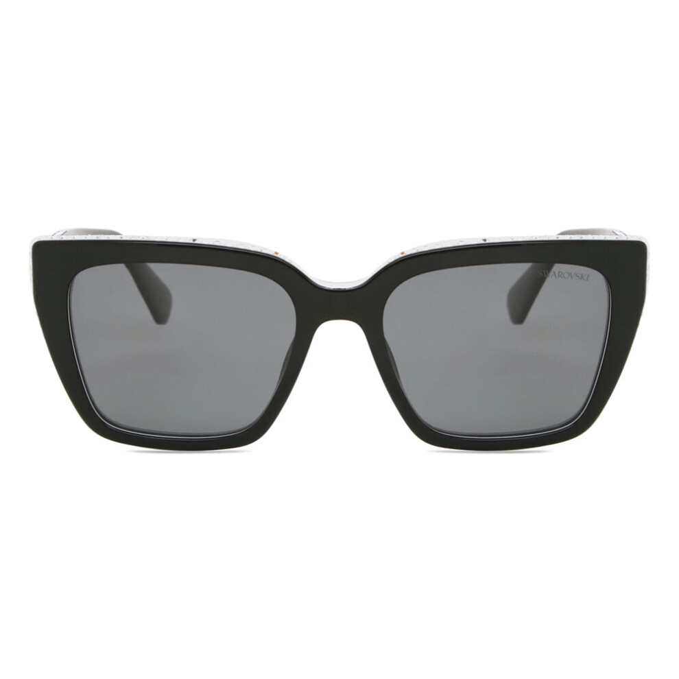 Swarovski Woman Sunglass SK6013 - Frame color: Black, Lens color: Dark Grey Polarized - Image 3