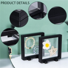 20X Black 3D Floating Case Challenge Coin Holder Coin Floating Display with Base for Coin Medallions Jewelry