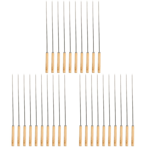 30Pièces Bbq Acier Inoxydable Bois Usage Extérieur 2