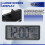 Square Wall Clock Series, 13.8inch Large Digital Jumbo Alarm Clock, LCD Display, Multi-Functional Upscale Office Decor Desk Black 4