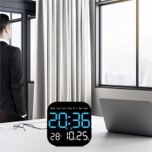 2X Digital Clock with Date Digital LED Calendar with Remote Control Battery Operated Multifunction Digital Calendar