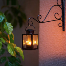 Farolillos para Velas, Farolillos de Jardín, 4 Piezas, Estilo Vintage, Farolillos Pequeños Colgantes para Velas de Té, Portavelas de Té