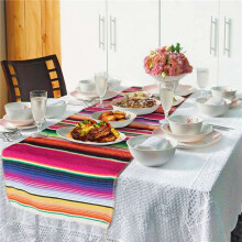 4 Runner da Tavolo Messicani 14 X 108 Pollici per Decorazioni di Nozze per Feste Messicane Tavolo da Pranzo per Picnic All'Aperto