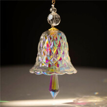 2X Stained Glass Window Hanging Crystal Bell Chimes Crystal Decor Room Decor Aesthetic Cute Room Decor Hanging Decor