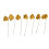 28Pcs Foam Glitter Artificial Rose Decor, Gold 6