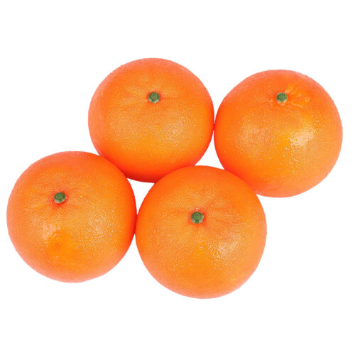 8 Pcs Soft Plastic Simulation Orange Fruit Home Decoration Burgundy 2