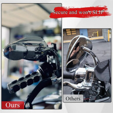 Split Vision Rearview Mirrors for Davidson Road King Street Glide Road Glide Softail Iron 883 Iron 1200 Silver