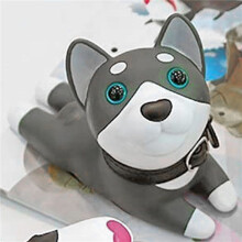 2X Door Stop, Cute Dog Husky Door Stop Decorative Animal Door Wedge