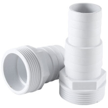 4 StüCk Schlauchadapter 1-1/2 Zoll und 1-1/4 Zoll MäNnlich, 3-Wege-Unterlegscheiben-Schlauchanschluss für Whirlpools, Schwimmbad-Schlauchanschluss