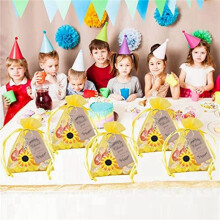 60St Solros Nyckelring Solros Theme Party Favors Set