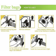 6 Pack Type H 9067100 Vacuum Filter Bags Replacement for 5-8 Gallon Vacuums,Replace Part 90671 9067100