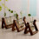 Wooden Frame Tabletop Vase Set Multi-Purpose Bonsai Planter Hydroponic Base Terrarium Display Containers Home Decor B 2