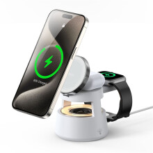 DUX DUCIS 5 in 1 Magnetic Wireless Charging Station Wireless Charger with Speaker&Night Lights for 16 15 14 13