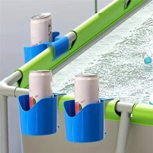 8PCS Plastic Storage Rack Poolside Organizer Holder for Drinks Sanitizers Tools Swimming Accessories for Summer Outdoor