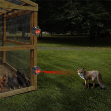 Solar Nocturnal Animal Repeller Outdoor Deterrent with Red Lights, Wild Animals Repellent 4 Pack