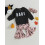 (12-18 Months, Black) Σετ Halloween 3 φλοράλ παντελόνια. 3