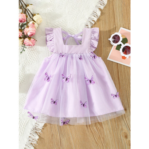 (9-12 Months, Purple) Φόρεμα μωρών κοριτσιών τούλινο φόρεμα. 2