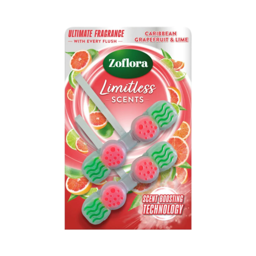Zoflora Zoflora Rim Blocks Grapefruit & Lime 2 x 48g