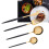 4 Piece Knife Fork Spoon Set Black Gold 1