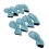 PU Leather Golf Club Covers 9-Piece Set Light Blue 1