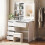 Dressing Table with LED Lighting Mirror, 3 Lighting Modes Adjustable Brightness,Vanity Table 1