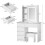 Dressing Table with LED Lighting Mirror, 3 Lighting Modes Adjustable Brightness,Vanity Table 2